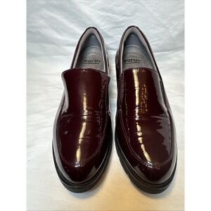 Earth Zurich Bern Women Size 8.5 Burgundy Patent Leather Slip Arch Comfort Shoes